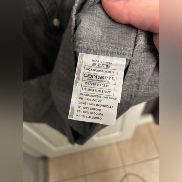 Carhartt WIP Two Tone Grey button up Shirt - Picture 4 of 6